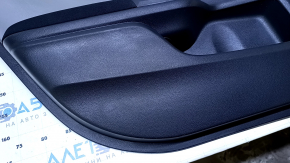 Door trim card rear left Honda Civic X FC 16-21 4d black with gray insert plastic, armrest black cloth, scratches, abrasions
