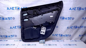 Door trim card rear left Honda Civic X FC 16-21 4d black with gray insert plastic, armrest black cloth, scratches, abrasions
