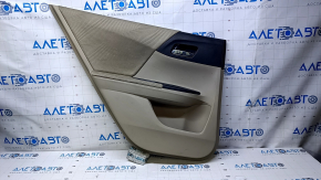 Door trim card rear left Honda Accord 13-17 beige with beige insert cloth, armrest beige cloth, scratches, abrasions, for dry cleaning