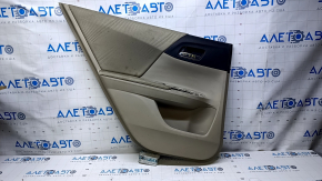 Door trim card rear left Honda Accord 13-17 beige with beige insert cloth, armrest beige cloth, scratches, abrasions, for dry cleaning