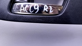 Door trim card rear left Honda Accord 13-17 gray with gray insert velour, armrest gray velour, scuffs, scratches