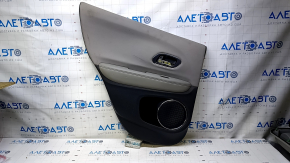 Door trim card rear left Honda HR-V 16-22 black with gray insert cloth, armrest gray leather, scratches, abrasions, for dry cleaning