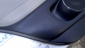 Door trim card rear left Honda HR-V 16-22 black with gray insert cloth, armrest gray leather, scratches, abrasions, for dry cleaning