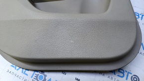 Door trim card rear left Honda Accord 13-17 beige with beige insert leather, armrest beige leather, scratches, abrasions, whitened plastic