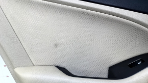 Door trim card rear left Kia Optima 11-15 beige with beige insert cloth, armrest beige leather, handle black matte, dents, for dry cleaning