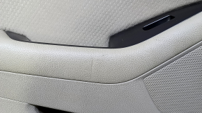 Door trim card rear left Kia Optima 11-15 beige with beige insert cloth, armrest beige leather, handle black matte, dents, for dry cleaning