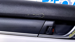 Door trim card rear left Honda Accord 18-22 black with gray insert leather. armrest gray leather, molding black structure, abrasions, scratches