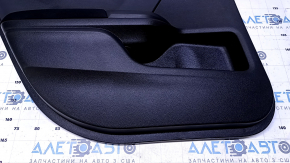 Door trim card rear left Honda Civic X FC 16-21 4d black with black insert plastic, armrest black cloth, scratches, abrasions, crack in the body