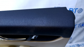 Door trim card rear left VW Passat b7 12-15 USA beige with beige insert leather, armrest beige leather, molding gray gloss, with tweeter, without backlight, dents, scratches, abrasions, break fastenin