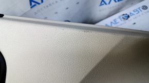 Door trim card rear left VW Passat b7 12-15 USA beige with beige insert leather, armrest beige leather, molding gray gloss, with tweeter, without backlight, dents, scratches, abrasions, break fastenin