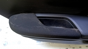 Door trim card rear left Honda Civic X FC 16-21 4d black with black insert plastic, armrest black cloth, scuffs, for dry cleaning