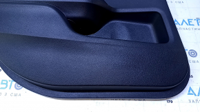Door trim card rear left Honda Civic X FC 16-21 4d black with black insert plastic, armrest black cloth, scuffs, for dry cleaning