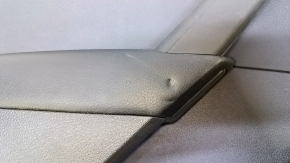 Door trim card rear left VW Passat b7 12-15 USA black with black insert plastic, armrest leather, molding gray gloss, dents, scratches, abrasions, bumps