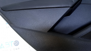 Door trim card rear left VW Passat b7 12-15 USA black with black insert plastic, armrest leather, molding gray gloss, dents, scratches, abrasions, bumps