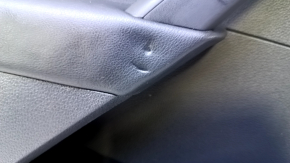 Door trim card rear left VW Passat b7 12-15 USA black with black insert plastic, armrest leather, molding gray gloss, dents, broken fasteners