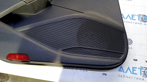 Door trim card rear left VW Passat b7 12-15 USA black with black insert leather, armrest black leather, molding gray gloss, dents, scratches, abrasions, pokes