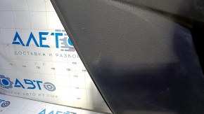 Door trim card rear left Honda Accord 13-17 black with black insert velour, armrest black velour, scratches, abrasions