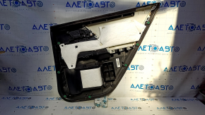 Door trim card rear left Honda Accord 13-17 black with black insert velour, armrest black velour, scratches, abrasions