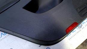 Door trim card rear left VW Jetta 11-18 USA black with black insert plastic, armrest black leather, molding black structure, abrasions, scratches, nicks
