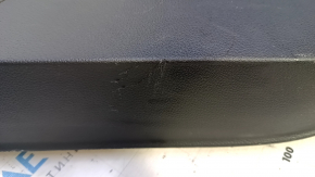 Door trim card rear left VW Jetta 11-18 USA black with black insert plastic, armrest black leather, molding black structure, abrasions, scratches, nicks