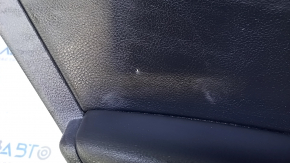 Door trim card rear left VW Passat b8 16-19 USA black with black insert leather, armrest leather, molding gray structure, scuffs, abrasions, scratches