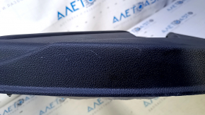Door trim card rear left VW Passat b8 16-19 USA black with black insert leather, armrest leather, molding gray structure, scuffs, abrasions, scratches