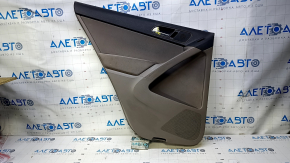 Door trim card rear left VW Tiguan 09-17 brown with brown insert cloth, armrest brown cloth, no backlight, bump, scuffs, scratches