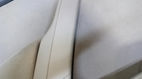 Door trim card rear left VW Tiguan 09-17 brown with brown insert cloth, armrest brown cloth, no backlight, bump, scuffs, scratches