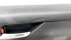 Door trim card front left Toyota Camry v70 18- black with black insert plastic, armrest rubber, scratch, scuffed, dent