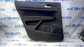 Door trim card rear left VW Atlas 18 - black with black insert leather, armrest black leather, with curtain and squeaker, scratches, scuffs