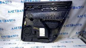 Door trim card rear left VW Atlas 18 - black with black insert leather, armrest black leather, with curtain and squeaker, scratches, scuffs