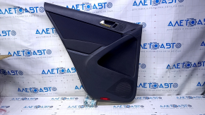 Door trim card rear left VW Tiguan 09-17 black, with black insert cloth, armrest black cloth, with squeaker, scratches, abrasions