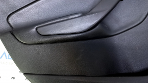 Door trim card rear left Ford Escape MK3 13-16 prerest black with black insert plastic, armrest black leather, under the tweeter, scratches, abrasions