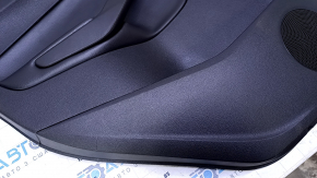 Door trim card rear left Ford Escape MK3 17-19 rest black with black insert plastic, armrest black leather, scratches, abrasions