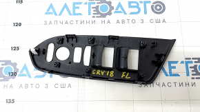 Front left window lifter control trim Honda CRV 17-22 black
