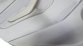 Door trim card rear left Ford C-max MK2 13-18 beige with beige insert plastic, armrest beige leather, scratches, abrasions, crack in the body