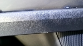 Door trim card rear left Ford Fusion mk5 17-20 black with black insert leather, armrest black leather, molding under the tree, scratches, dents, abrasions