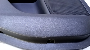 Door trim card rear left Ford Fusion mk5 17-20 black with black insert leather, armrest black leather, molding under the tree, scratches, dents, abrasions