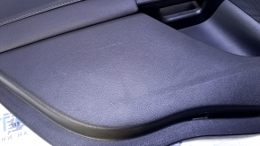Door trim card rear left Ford Fusion mk5 17-20 black with black insert leather, armrest black leather, molding under the tree, scratches, dents, abrasions