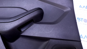 Door trim card rear left Ford Focus mk3 11-18 black with black insert plastic, armrest black plastic, scratches, abrasions