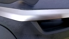 Door trim card rear left Ford Ecosport 18-19 black with black insert plastic, armrest black cloth, molding gray structure, scratches, abrasions