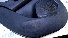 Door trim card rear left Ford Ecosport 18-19 black with black insert plastic, armrest black cloth, molding gray structure, scratches, abrasions