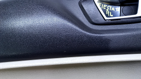 Door trim card rear left Ford Fiesta 11-19 black with gray insert plastic, armrest gray plastic, scratches, abrasions