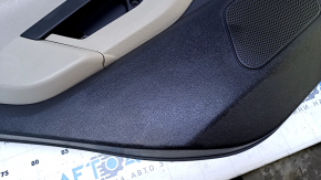Door trim card rear left Ford Fiesta 11-19 black with gray insert plastic, armrest gray plastic, scratches, abrasions