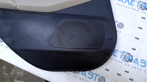 Door trim card rear left Ford Fiesta 11-19 black with gray insert plastic, armrest gray plastic, scratches, abrasions