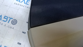Door trim card rear left Ford C-max MK2 13-18 beige with beige insert plastic, armrest beige leather, scratches, abrasions