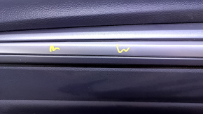 Door trim card rear left Ford Fusion mk5 13-16 titanium black, with black leather insert, armrest black leather, molding gray gloss, dents, scratches, abrasions, scuffs