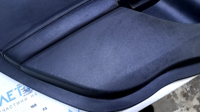 Door trim card rear left Ford Fusion mk5 13-16 titanium black, with black leather insert, armrest black leather, molding gray gloss, dents, scratches, abrasions, scuffs