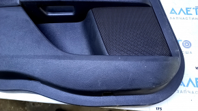 Door trim card rear left Ford Fusion mk5 13-16 titanium black, with black leather insert, armrest black leather, molding gray gloss, dents, scratches, abrasions, scuffs