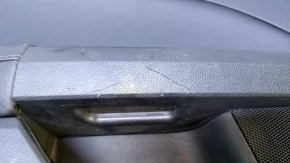 Door trim card rear left Ford Fusion mk5 13-16 titanium black, with black leather insert, armrest black leather, molding gray gloss, dents, scratches, abrasions, scuffs, bumps